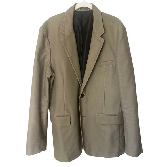 Gap Sport Coat Men's L Tall Tan Cotton Twill Blazer Notch Double Vented Jacket - Picture 1 of 9